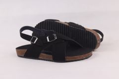 Dép đế trấu Sandal birken quai ngang da lộn HISHOO R101