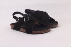 Dép đế trấu Sandal birken quai ngang da lộn HISHOO R101