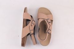 Dép đế trấu Sandal birken quai ngang da lộn HISHOO R101