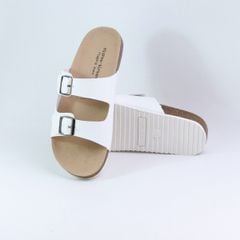Dép đế trấu birken quai ngang 2 khoá MẶT ĐEN HISHOO S093