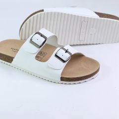 Dép đế trấu birken quai ngang 2 khoá MẶT ĐEN HISHOO S093