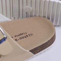 Dép đế trấu birken quai ngang 3 khoá HISHOO S092