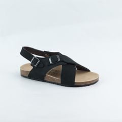 Dép đế trấu Sandal birken quai ngang da bò HISHOO M101