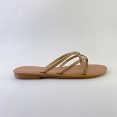 Dép Lê Nữ Xỏ Ngón Đế Bệt Quai Đan Chéo Dây Mảnh HISHOO S069
