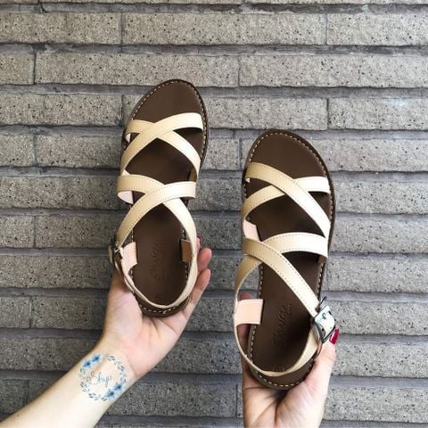 Giày Sandal Nữ Quai Đan Chéo Có Bigsize Hishoo S049
