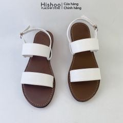 Giày Sandal Nữ Quai Ngang Da Mềm Có Bigsize Hishoo S050