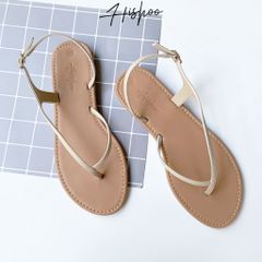 Giày Sandal Xỏ Ngón Nữ Dây Mảnh Hishoo S045