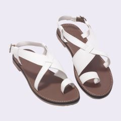 Giày Sandal Nữ Xỏ Ngón Quai Chéo Bảng To Hishoo S001