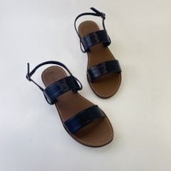 Giày Sandal Nữ Quai Ngang Da Mềm Có Bigsize Hishoo S050