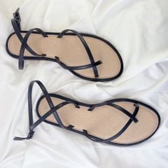 Dép Sandal Nữ Đế Bệt Quai Hậu Dây Mảnh HISHOO S073