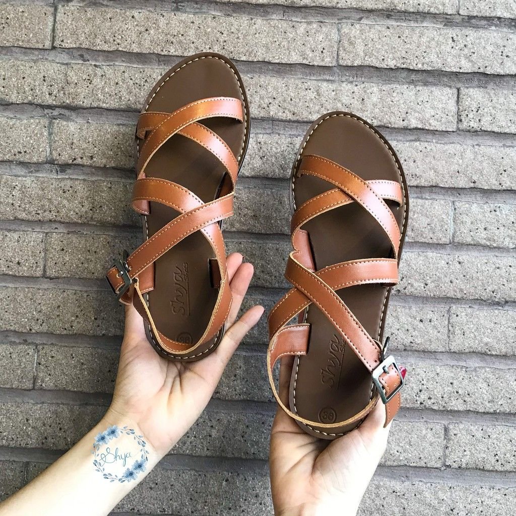 Giày Sandal Nữ Quai Đan Chéo Có Bigsize Hishoo S049