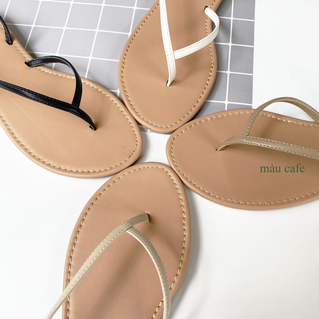 Giày Sandal Xỏ Ngón Nữ Dây Mảnh Hishoo S045