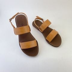 Giày Sandal Nữ Quai Ngang Da Mềm Có Bigsize Hishoo S050