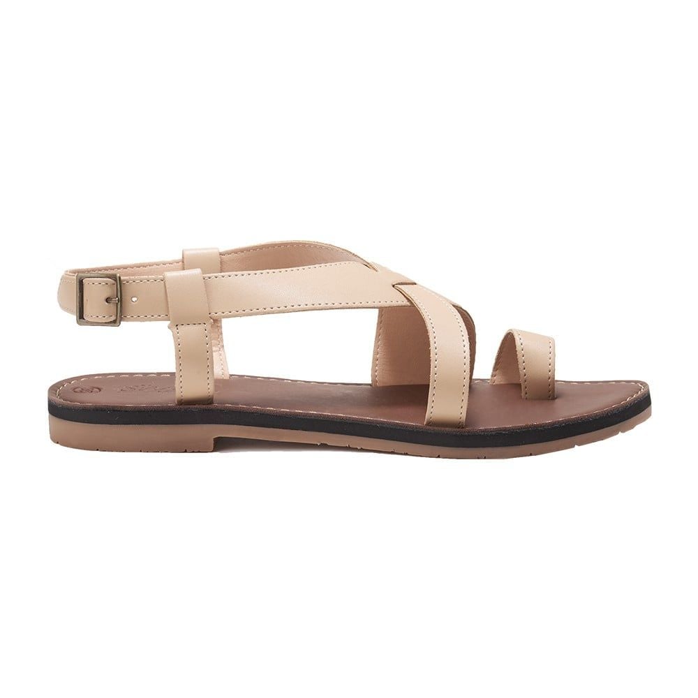 Giày Sandal Nữ Xỏ Ngón Quai Chéo Bảng To Hishoo S001