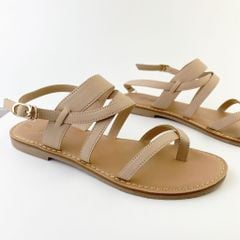 Giày Sandal Nữ Đế Bệt Quai Chéo Dây Mảnh Hishoo S030