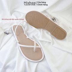 Dép Sandal Nữ Đế Bệt Quai Hậu Dây Mảnh HISHOO S073