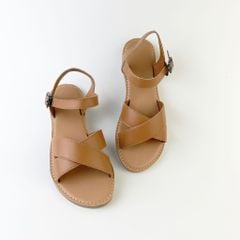 Giày Sandal Nữ Quai Hậu Mũi Tròn Có Bigsize Hishoo S037