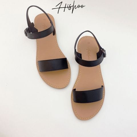 Giày Sandal Nữ Quai Ngang Có Bigsize Hishoo S021
