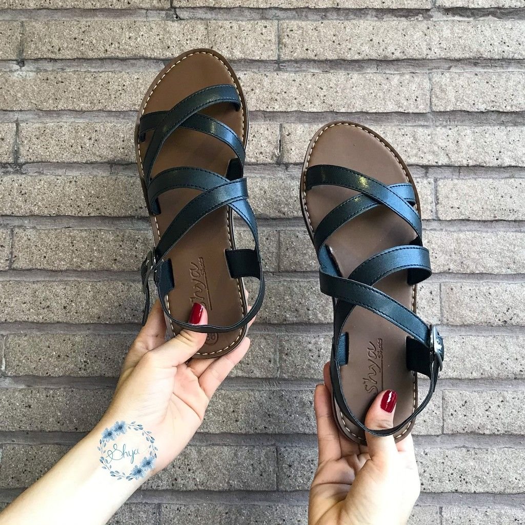 Giày Sandal Nữ Quai Đan Chéo Có Bigsize Hishoo S049