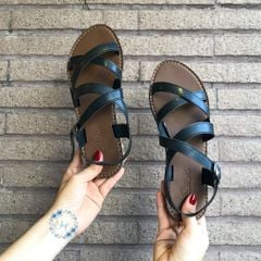 Giày Sandal Nữ Quai Đan Chéo Có Bigsize Hishoo S049