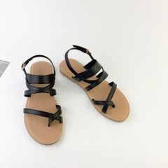 Giày Sandal Nữ Đế Bệt Quai Chéo Dây Mảnh Hishoo S030