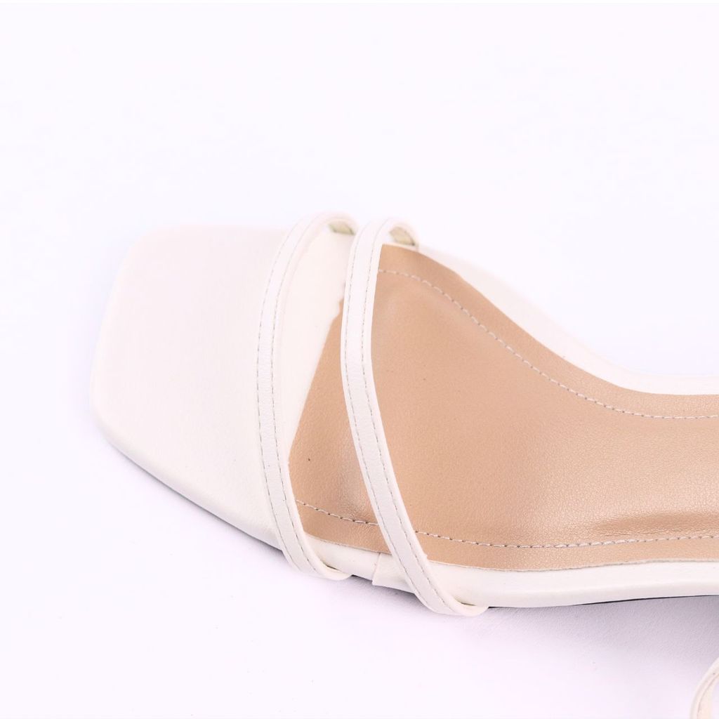 Giày Sandal Cao Gót 5cm Quai Ngang 2 Dây Mảnh Hishoo S043