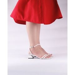 Giày Sandal Cao Gót 5cm Quai Ngang 2 Dây Mảnh Hishoo S043