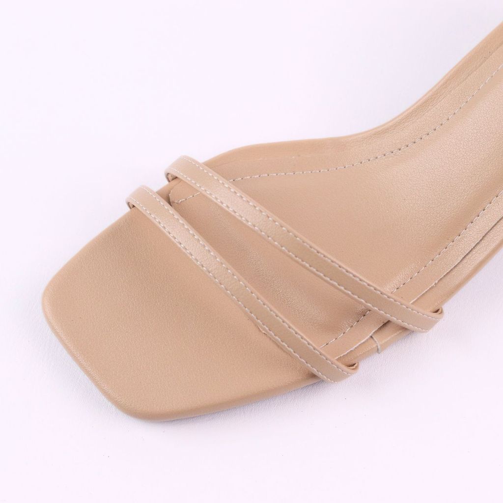 Giày Sandal Cao Gót 5cm Quai Ngang 2 Dây Mảnh Hishoo S043