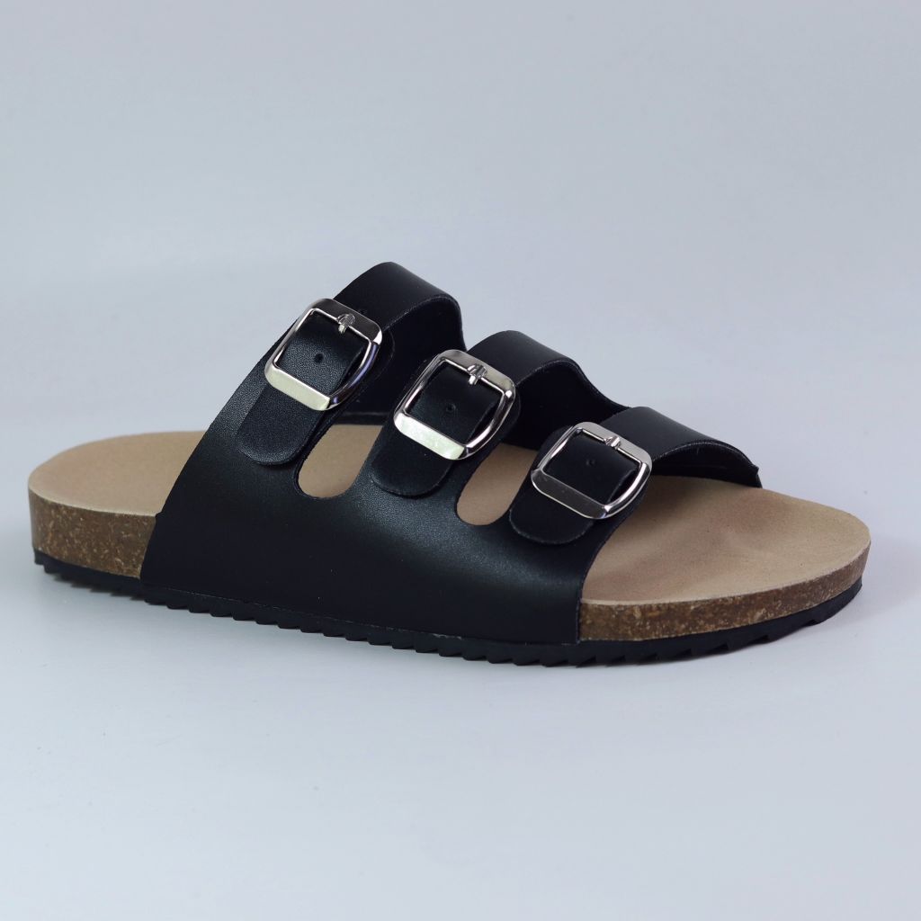 Dép đế trấu birken quai ngang 3 khoá HISHOO S092