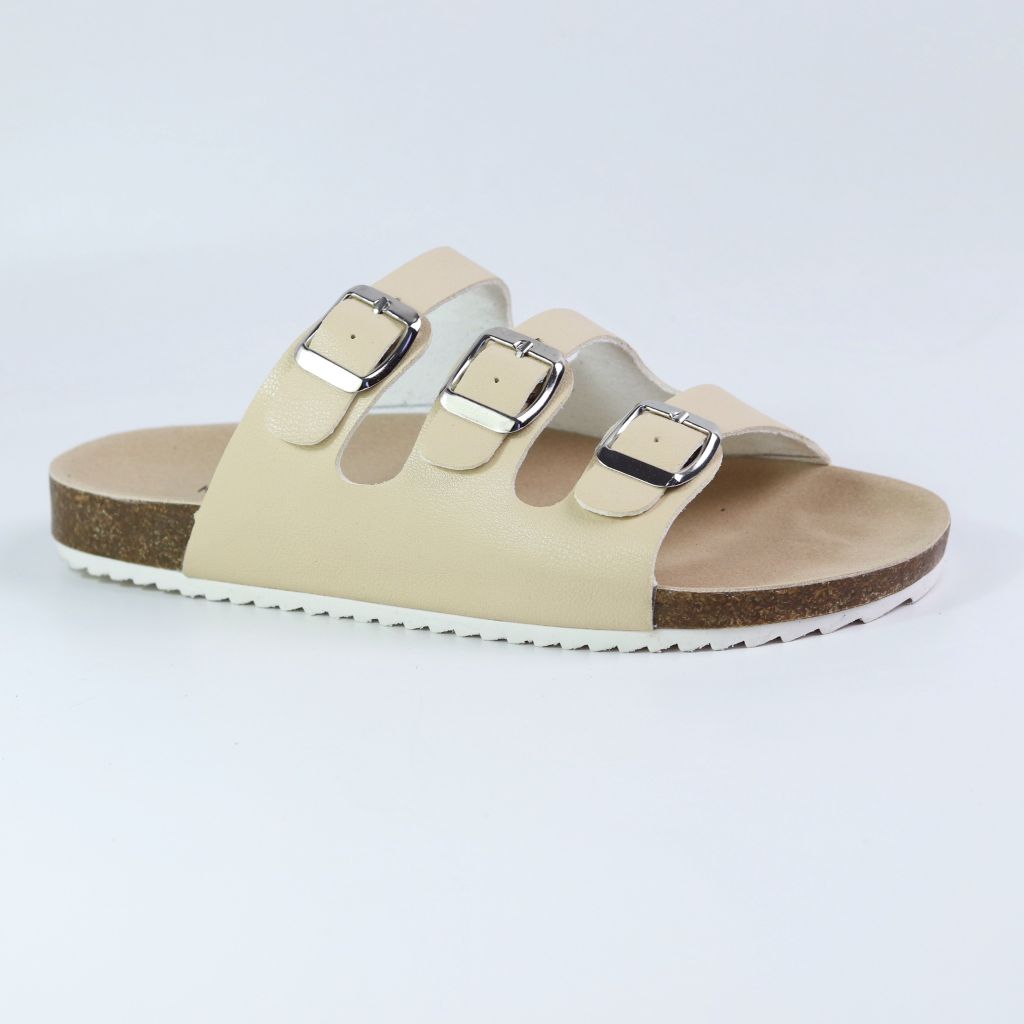 Dép đế trấu birken quai ngang 3 khoá HISHOO S092