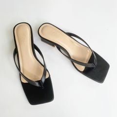 Giày Cao Gót Sandal Quai Mảnh Nữ Xỏ Ngón 4 cm HISHOO S015