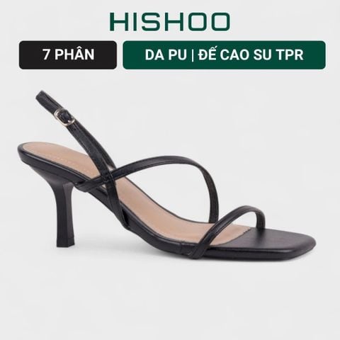 Giày Sandal Cao Gót Cao 7cm Quai Mảnh Hishoo S165