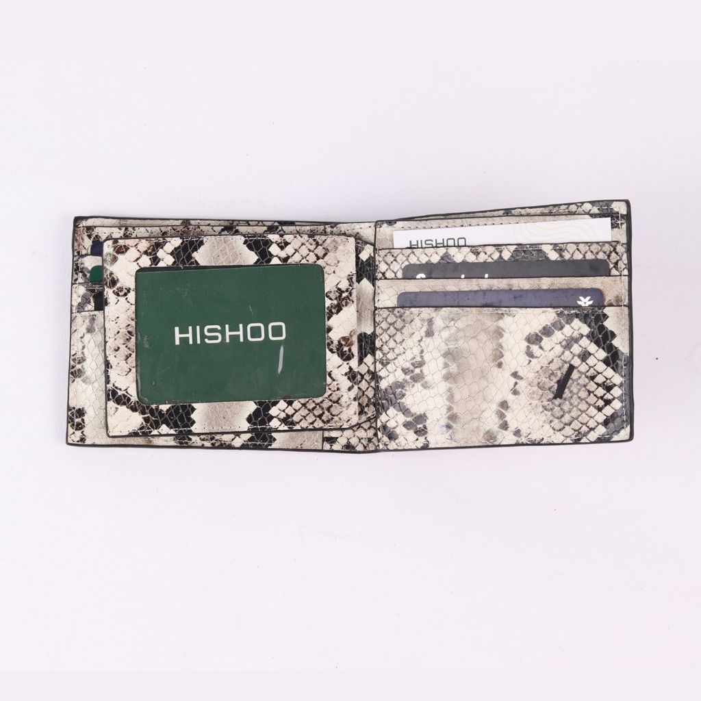 Ví Da Ngang Nam Nữ Đựng Thẻ [DA RẮN] Alpha Da Bò Phụ Kiện Hishoo V005