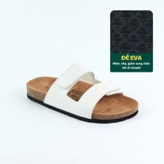 Dép đế trấu birken quai ngang xé dán MẶT ĐEN HISHOO S105