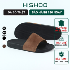 Dép quai ngang da bò Nâu HISHOO U114