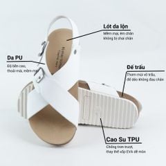Dép đế trấu Sandal birken quai ngang HISHOO S101