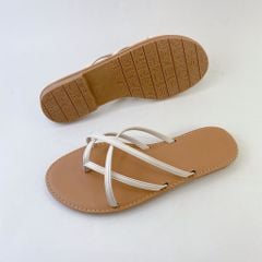 Dép Lê Nữ Xỏ Ngón Đế Bệt Quai Đan Chéo Dây Mảnh HISHOO S069