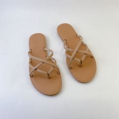 Dép Lê Nữ Xỏ Ngón Đế Bệt Quai Đan Chéo Dây Mảnh HISHOO S069