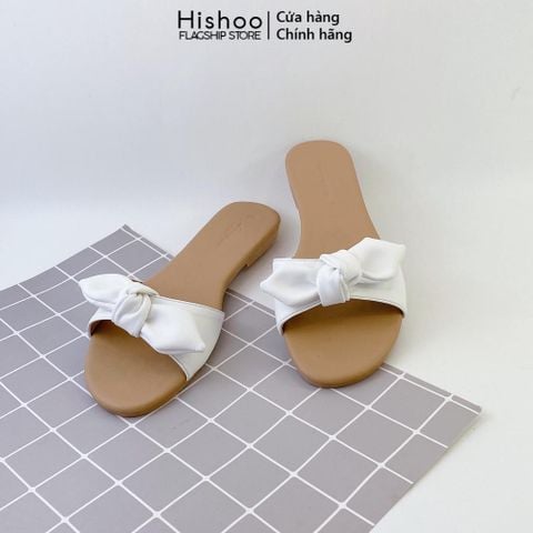 Dép Lê Nữ Đế Bệt Quai Ngang Thắt Nơ HISHOO S067