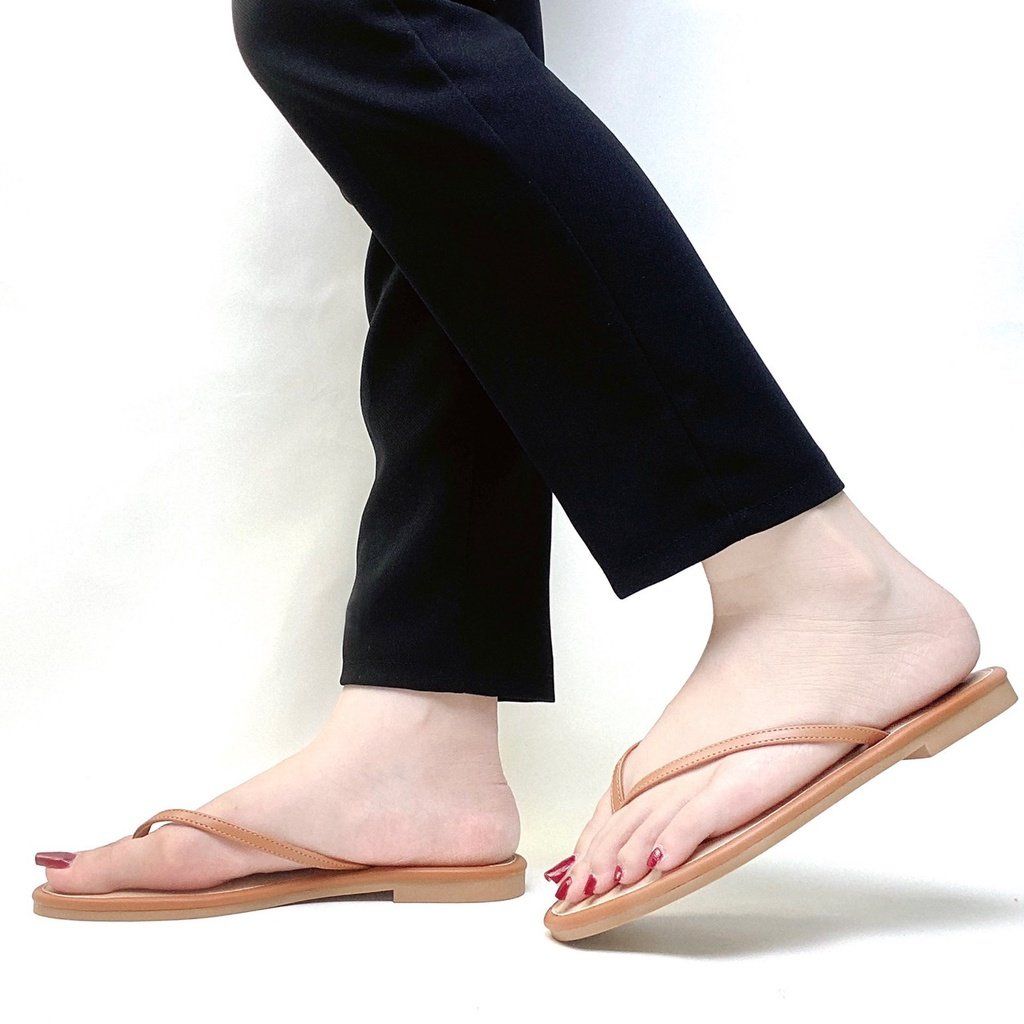 Dép Lê Nữ Xỏ Ngón Đế Bệt Quai Mảnh HISHOO S040