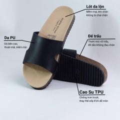 Dép đế trấu birken quai ngang chữ I HISHOO S100