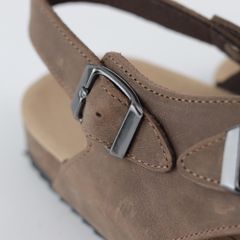 Dép đế trấu Sandal birken quai ngang da bò HISHOO M101