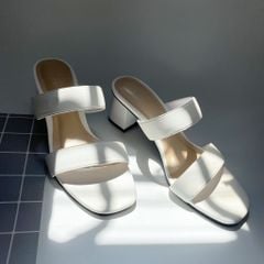 Giày Cao Gót 5cm Nữ Đế Vuông Quai Ngang Hishoo S055