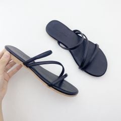 Dép Lê Nữ Đế Bệt Quai Ngang Dây Mảnh có Bigsize HISHOO S027