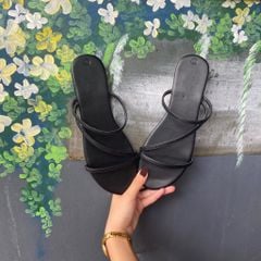 Dép Lê Nữ Đế Bệt Quai Ngang Dây Mảnh có Bigsize HISHOO S027