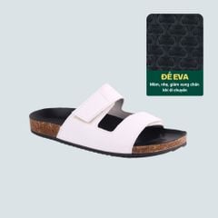 Dép đế trấu birken quai ngang xé dán MẶT ĐEN HISHOO S105