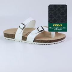 Dép đế trấu birken quai ngang xỏ ngón HISHOO S098