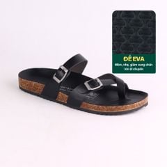 Dép đế trấu birken quai ngang xỏ ngón HISHOO S098