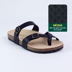 Dép đế trấu birken quai ngang xỏ ngón HISHOO S098