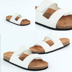 Dép đế trấu birken quai ngang xé dán MẶT ĐEN HISHOO S105